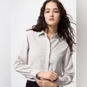 Uniqlo Rayon Blouse | Striped